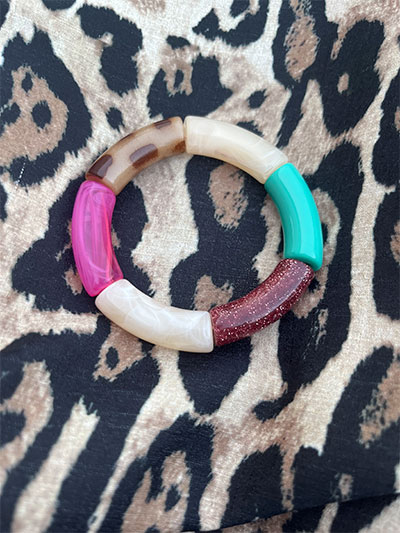 BRACELET BLUSH LEOPARD