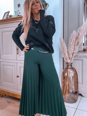 JUPE CULOTTE ANILLE VERTE