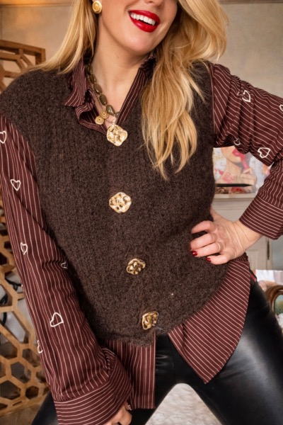 GILET GOLDEN MUSE CHOCO